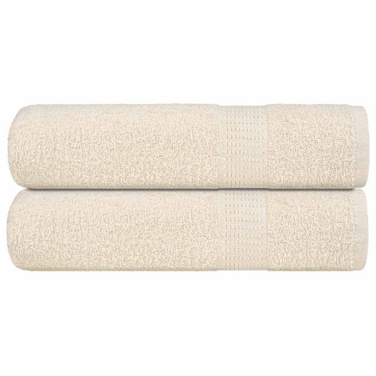 Vidaxl douchehanddoeken frogn 2 st 70x140 cm 360 g m² crème