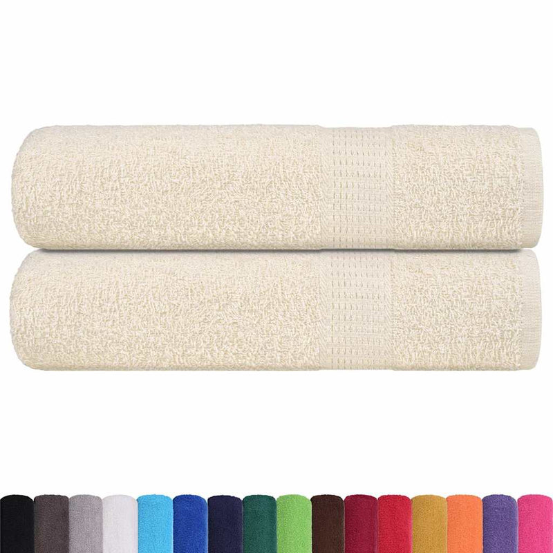 Load image into Gallery viewer, Vidaxl douchehanddoeken frogn 2 st 70x140 cm 360 g m² crème
