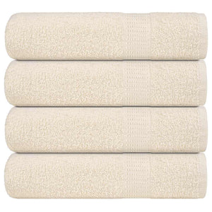 Vidaxl douchehanddoeken frogn 4 st 70x140 cm 360 g m² crème