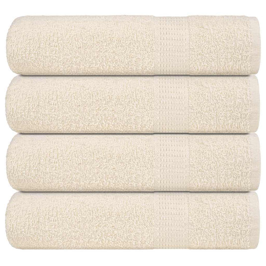 Vidaxl douchehanddoeken frogn 4 st 70x140 cm 360 g m² crème