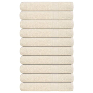 Vidaxl handdoeken frogn 10 st 100x200 cm 360 g m² crème
