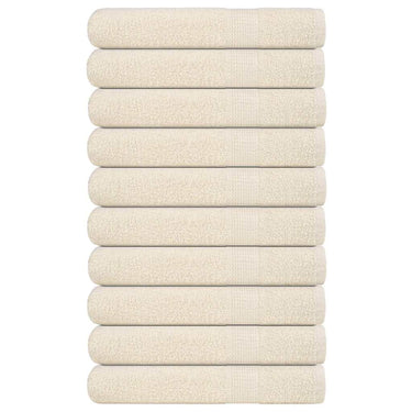 Vidaxl handdoeken frogn 10 st 100x200 cm 360 g m² crème