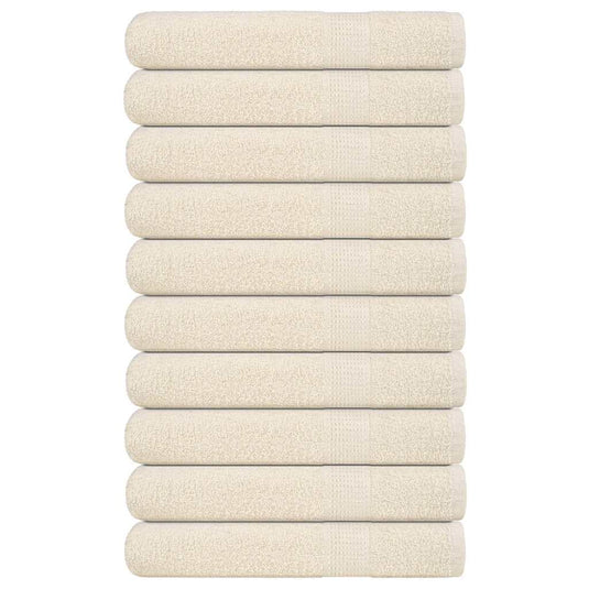 Vidaxl handdoeken frogn 10 st 100x200 cm 360 g m² crème