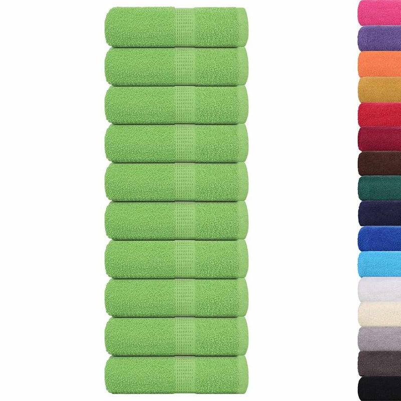 Load image into Gallery viewer, Vidaxl washandjes frogn 10 st 30x30 cm 360 g m² appelgroen

