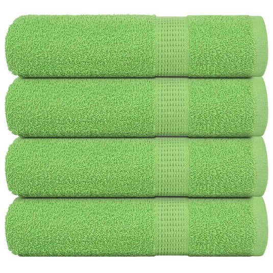 Vidaxl douchehanddoeken frogn 4 st 70x140 cm 360 g m² appelgroen