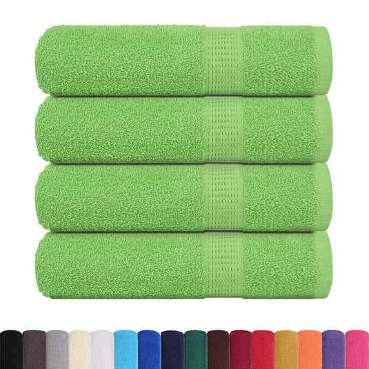 Vidaxl douchehanddoeken frogn 4 st 70x140 cm 360 g m² appelgroen