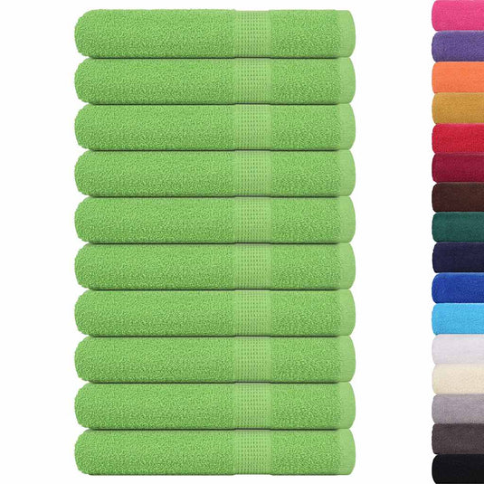 Vidaxl handdoeken frogn 10 st 100x200 cm 360 g m² appelgroen