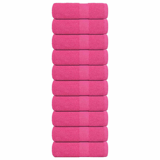 Vidaxl washandjes frogn 10 st 30x30 cm 360 g m² roze