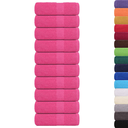 Vidaxl washandjes frogn 10 st 30x30 cm 360 g m² roze