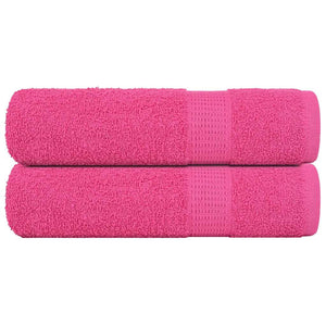 Vidaxl badhanddoeken frogn 2 st 100x150 cm 360 g m² roze