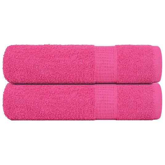 Vidaxl badhanddoeken frogn 2 st 100x150 cm 360 g m² roze