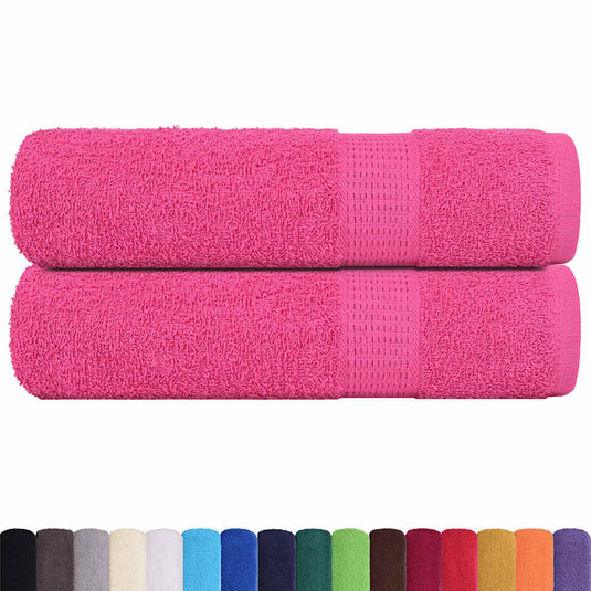 Vidaxl badhanddoeken frogn 2 st 100x150 cm 360 g m² roze