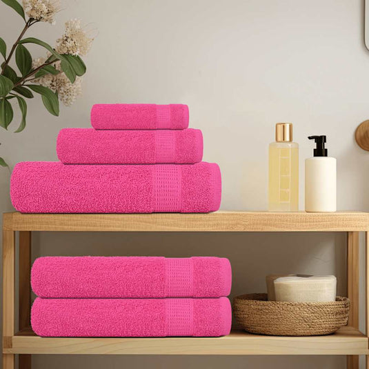 Vidaxl badhanddoeken frogn 2 st 100x150 cm 360 g m² roze