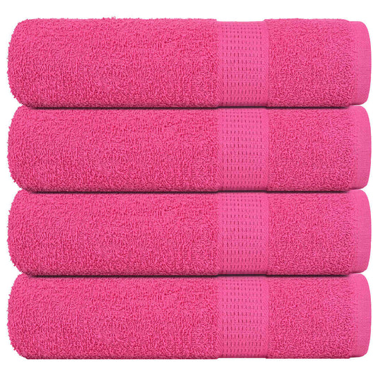 Vidaxl badhanddoeken 4 st 100x150 cm 360 g m² 100% katoen roze