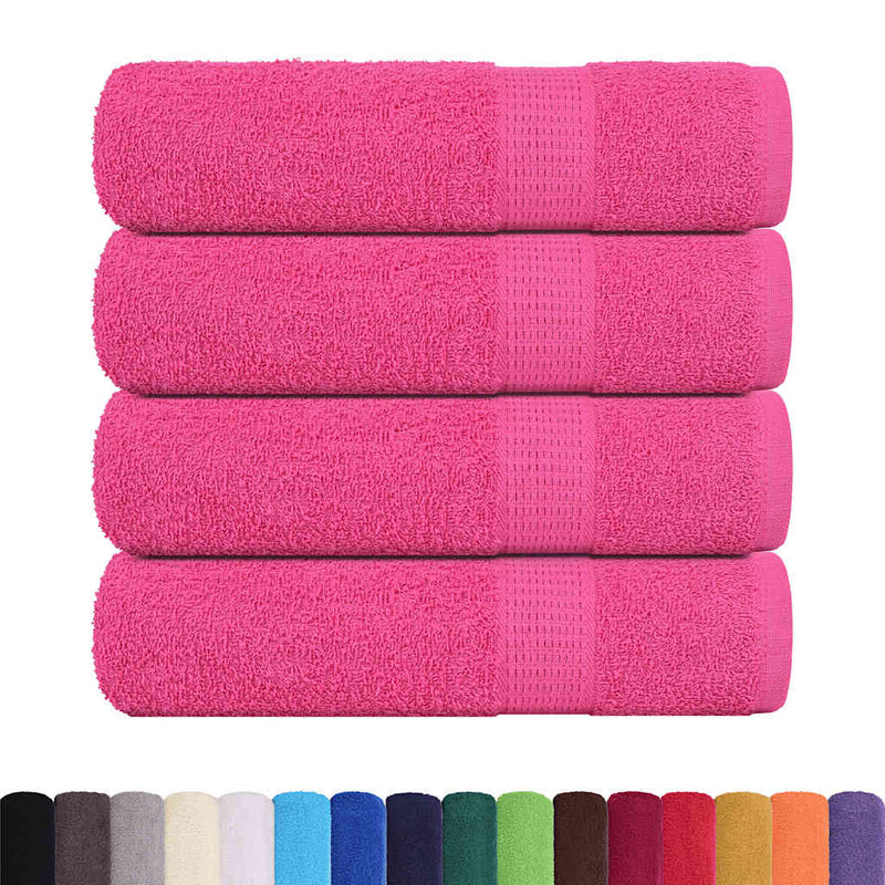 Load image into Gallery viewer, Vidaxl badhanddoeken 4 st 100x150 cm 360 g m² 100% katoen roze
