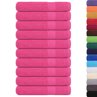 Vidaxl handdoeken frogn 10 st 100x200 cm 360 g m² roze