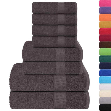 Vidaxl 8-delige handdoekenset frogn 360 g m² antraciet