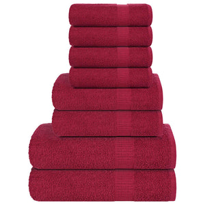 Vidaxl 8-delige handdoekenset frogn 360 g m² bordeaux