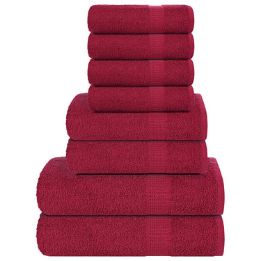 Vidaxl 8-delige handdoekenset frogn 360 g m² bordeaux