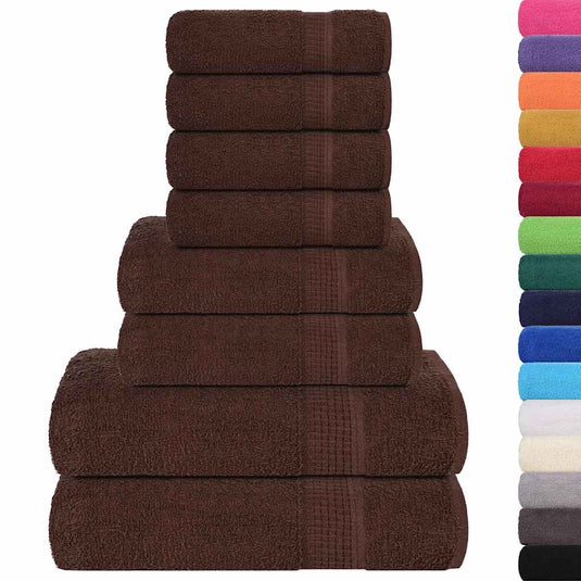 Vidaxl 8-delige handdoekenset frogn 360 g m² bruin