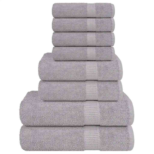 Vidaxl 8-delige handdoekenset frogn 360 g m² grijs