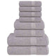 Vidaxl 8-delige handdoekenset frogn 360 g m² grijs
