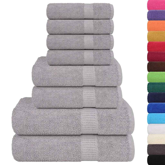 Vidaxl 8-delige handdoekenset frogn 360 g m² grijs