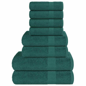 Vidaxl 8-delige handdoekenset 360 g m² 100% katoen groen