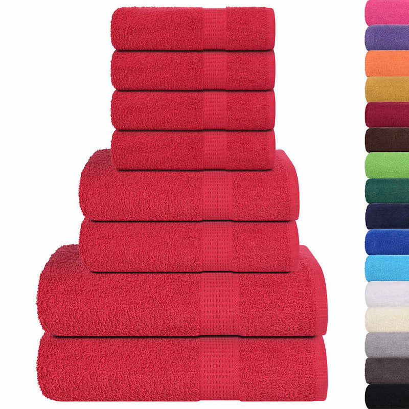 Load image into Gallery viewer, Vidaxl 8-delige handdoekenset frogn 360 g m² rood
