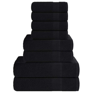 Vidaxl 8-delige handdoekenset frogn 360 g m² zwart