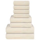 Vidaxl 8-delige handdoekenset frogn 360 g m² crème