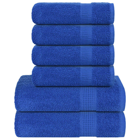 Vidaxl 6-delige handdoekenset frogn 360 g m² blauw