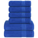 Vidaxl 6-delige handdoekenset frogn 360 g m² blauw