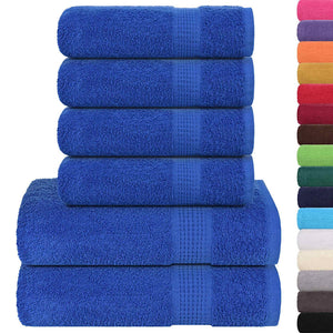 Vidaxl 6-delige handdoekenset frogn 360 g m² blauw