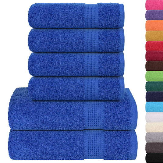 Vidaxl 6-delige handdoekenset frogn 360 g m² blauw