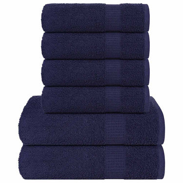 Vidaxl 6-delige handdoekenset frogn 360 g m² marineblauw