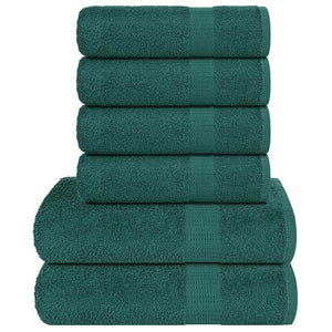 Vidaxl 6-delige handdoekenset frogn 360 g m² groen