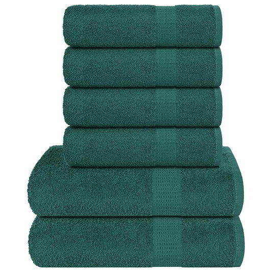 Vidaxl 6-delige handdoekenset frogn 360 g m² groen