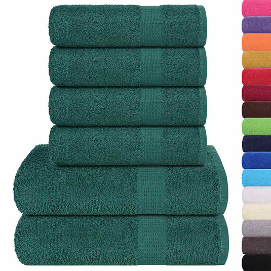 Vidaxl 6-delige handdoekenset frogn 360 g m² groen