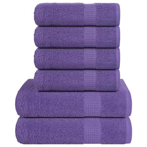 Vidaxl 6-delige handdoekenset frogn 360 g m² paars
