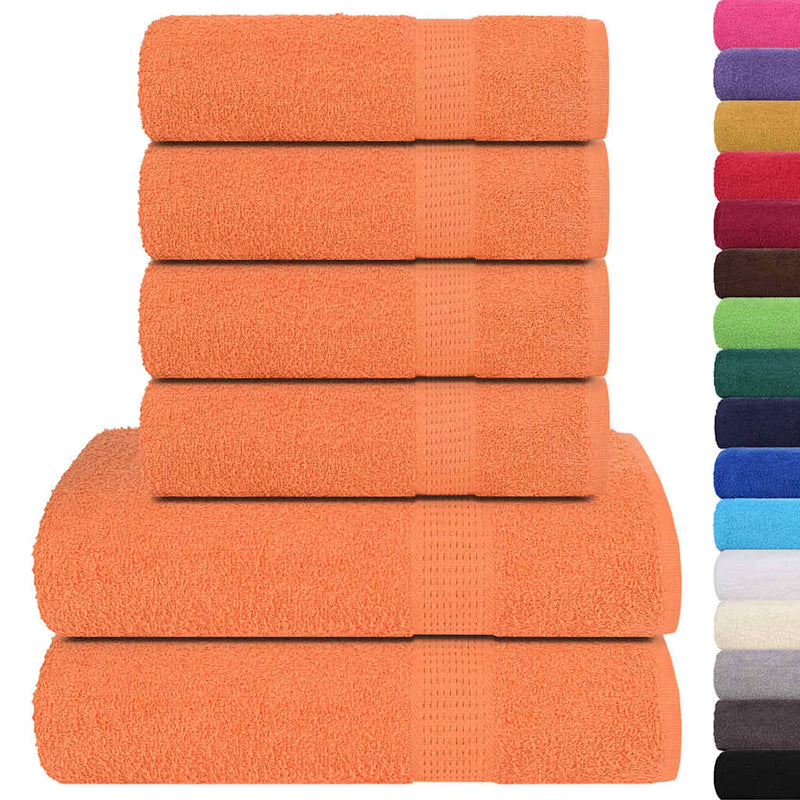 Load image into Gallery viewer, Vidaxl 6-delige handdoekenset 360 g m² 100% katoen oranje
