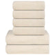 Vidaxl 6-delige handdoekenset frogn 360 g m² crème