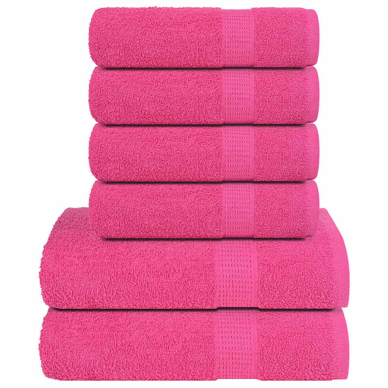 Load image into Gallery viewer, Vidaxl 6-delige handdoekenset frogn 360 g m² roze
