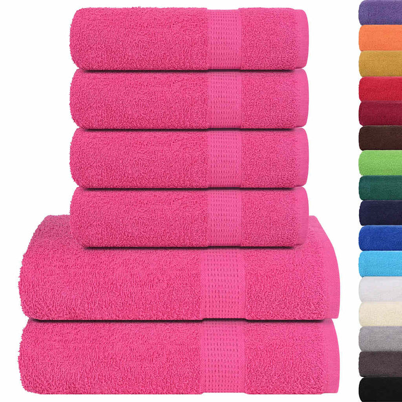 Load image into Gallery viewer, Vidaxl 6-delige handdoekenset frogn 360 g m² roze

