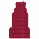 Vidaxl 12-delige handdoekenset frogn 360 g m² bordeaux