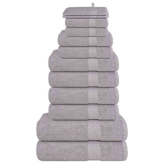 Vidaxl 12-delige handdoekenset frogn 360 g m² grijs