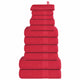 Vidaxl 12-delige handdoekenset frogn 360 g m² rood