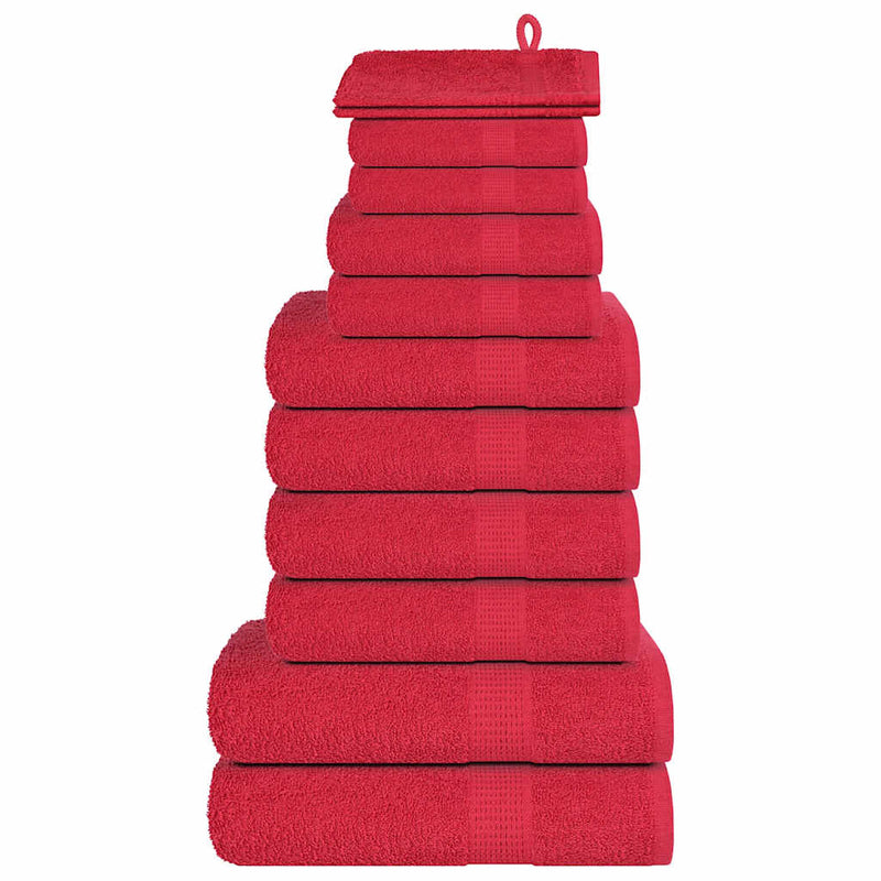 Load image into Gallery viewer, Vidaxl 12-delige handdoekenset frogn 360 g m² rood
