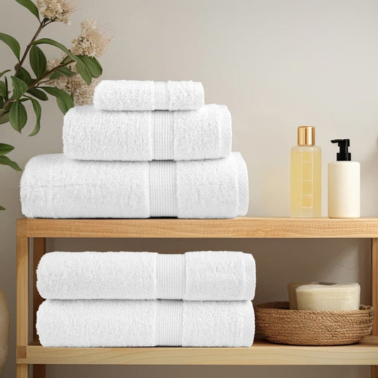 Vidaxl premium washandjes solund 2 stuks 30x30 cm 600 g m² wit