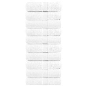 Vidaxl premium washandjes solund 10 stuks 30x30 cm 600 g m² wit